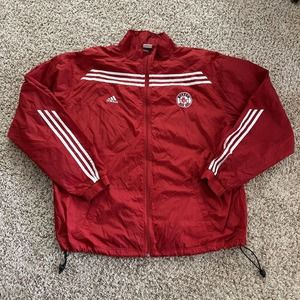 Adidas Boston Red Sox Vintage Men's Windbreaker Jacket Full Zip Nylon Red‎ XXL